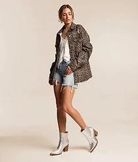 Cheetah Glitz Denim Stretch Jacket