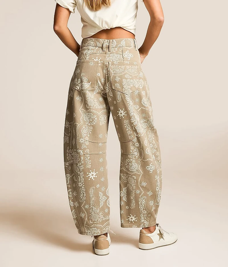 Paisley Barrel Jean