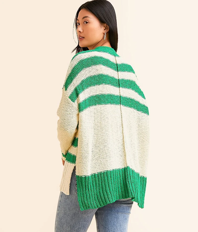Striped Cardigan Sweater