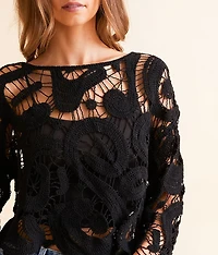 Crochet Cropped Sweater