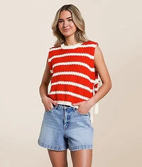 Striped Sweater Tank Top