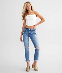 Satin Corset Cropped Tank Top