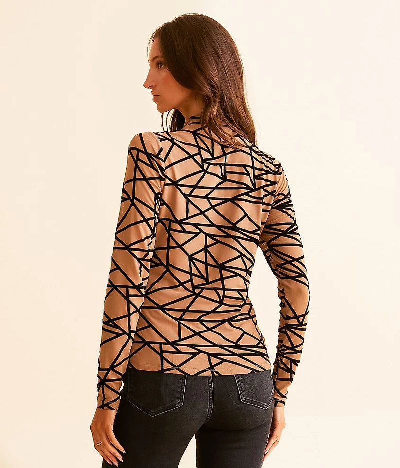 Flocked Mesh Top
