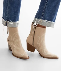 Faux Leather Western Ankle Boot