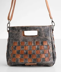 Orchid Woven Leather Purse