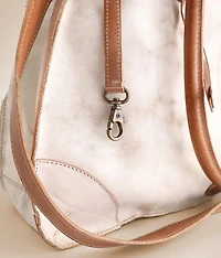 Bruna Whipstitch Leather Tote