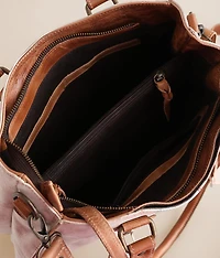 Bruna Whipstitch Leather Tote