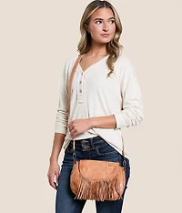 Eastend Leather Fringe Crossbody Purse