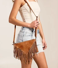 Silverrock Leather Fringe Crossbody Purse
