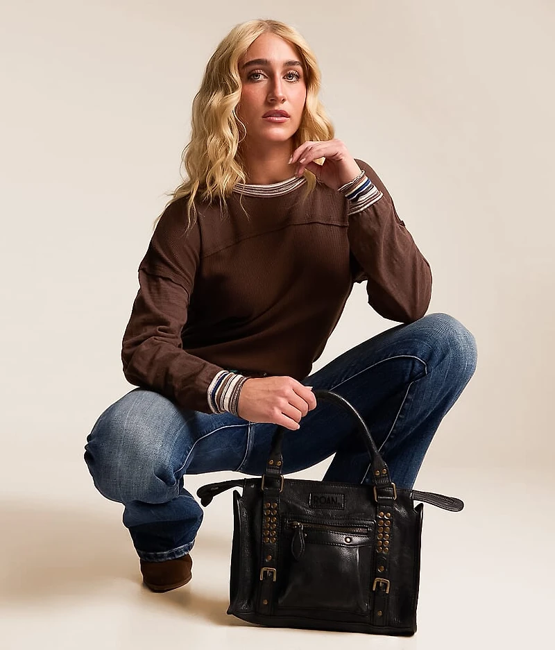 Visual Studded Leather Purse