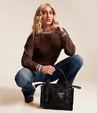 Visual Studded Leather Purse