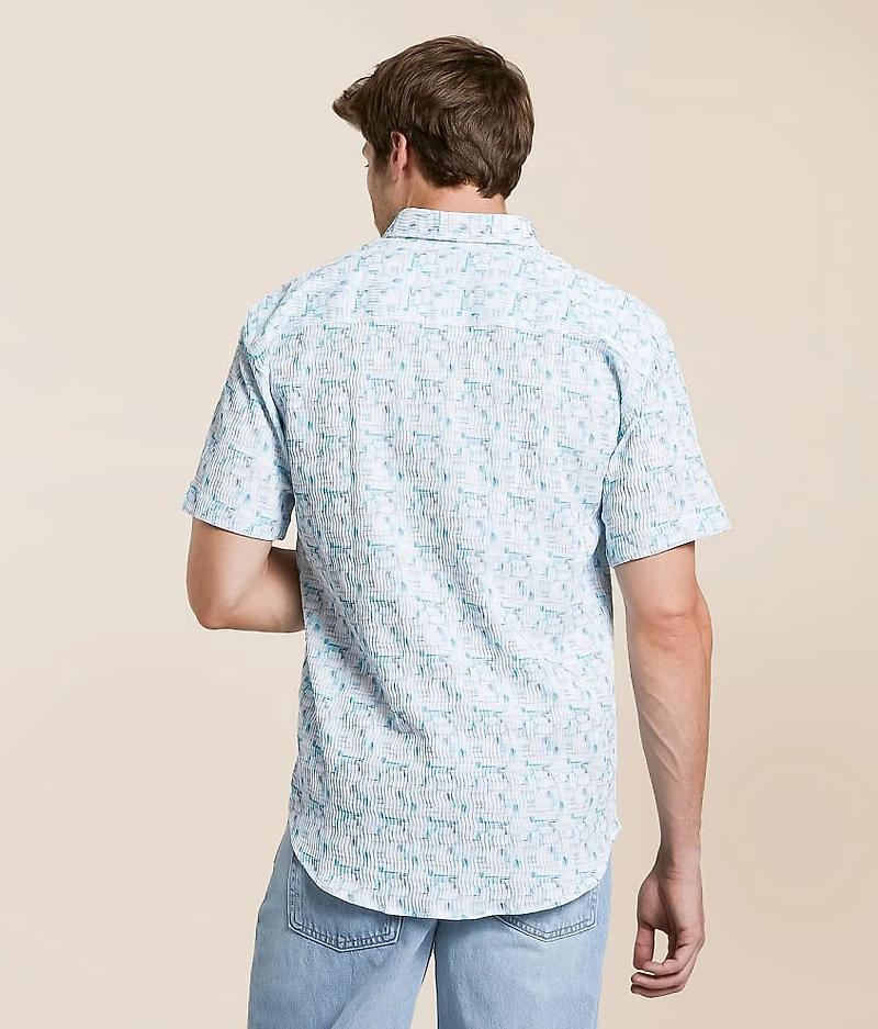 Textured Wave Stretch Shirt