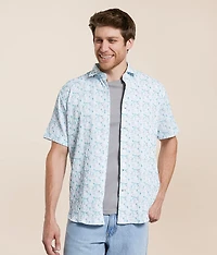 Textured Wave Stretch Shirt