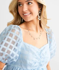 Lattice Babydoll Dress