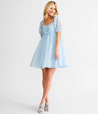 Lattice Babydoll Dress