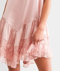 Tiered Lace Mini Dress