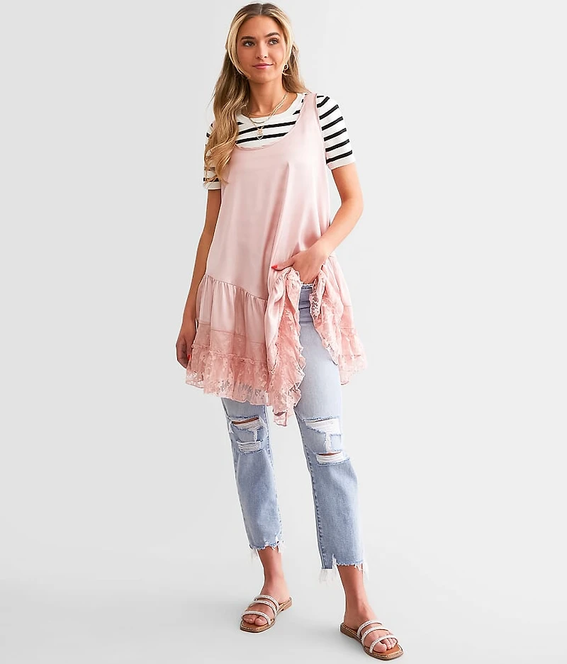 Tiered Lace Mini Dress