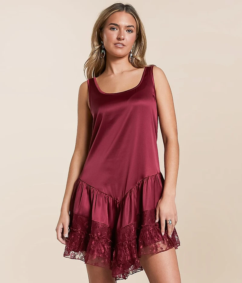 Tiered Lace Mini Dress