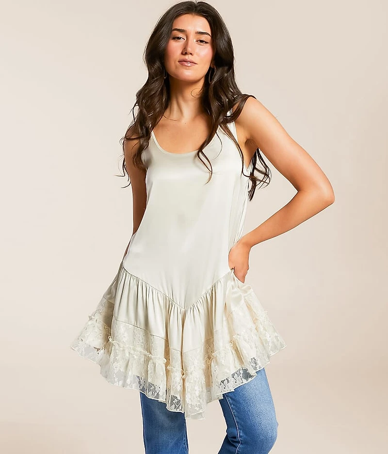 Tiered Lace Mini Dress