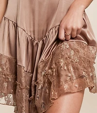 Tiered Lace Mini Dress