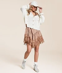 Tiered Lace Mini Dress