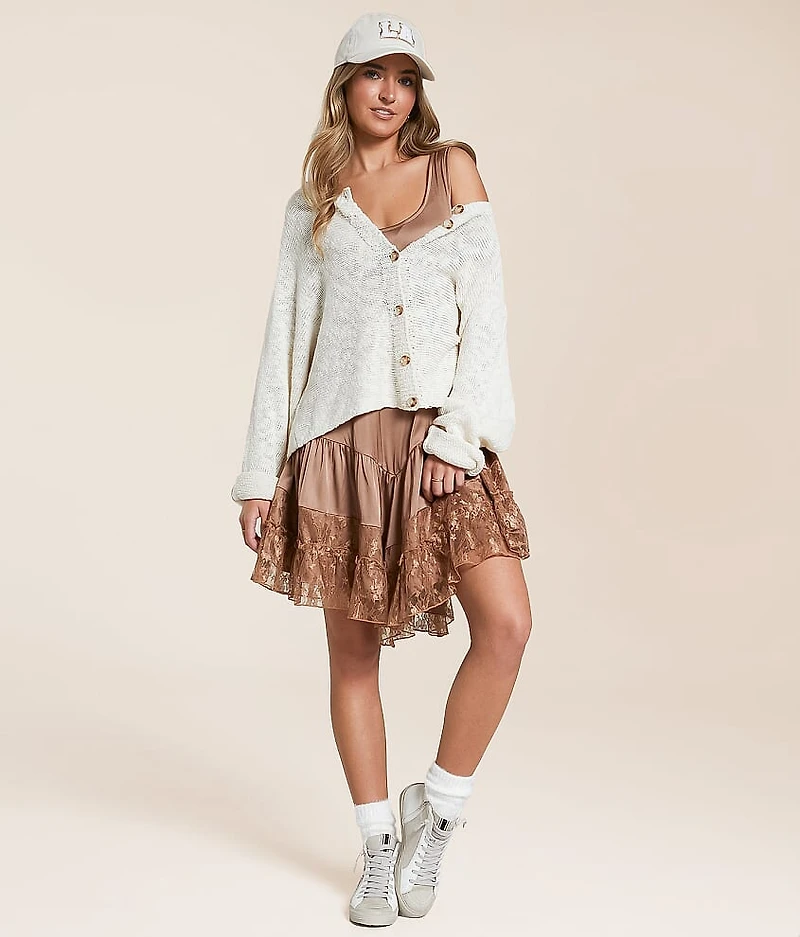 Tiered Lace Mini Dress