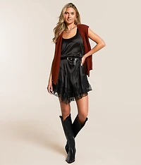 Tiered Lace Mini Dress