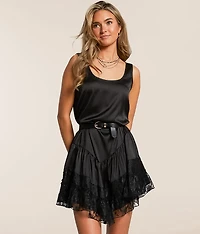 Willow & Root Tiered Lace Mini Dress