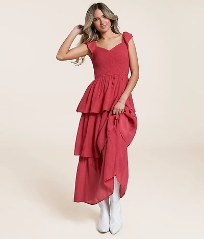 Tiered Midi Dress