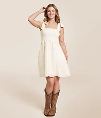 Eyelet Mini Dress