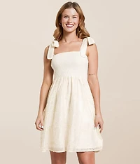 Eyelet Mini Dress