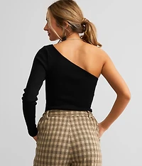 One Shoulder Sweater Bodysuit