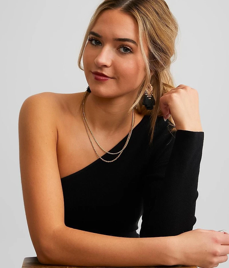 One Shoulder Sweater Bodysuit