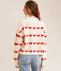 Heart Striped Sweater