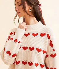 Heart Striped Sweater