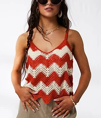 Chevron Sweater Tank Top