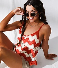 Chevron Sweater Tank Top