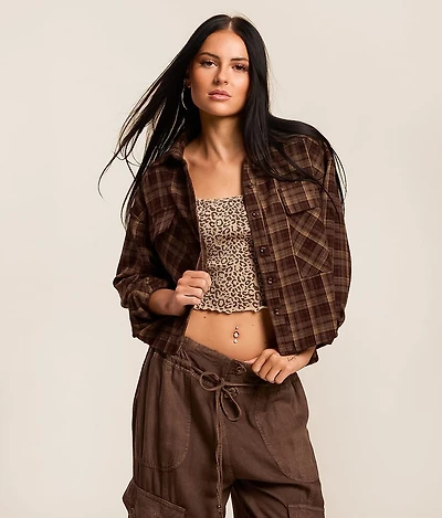 Plaid Cropped Shirt