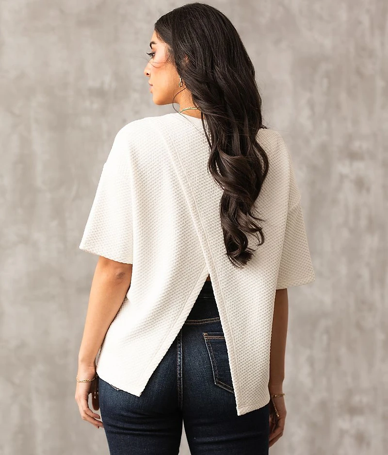 Tulip Back Waffle Top