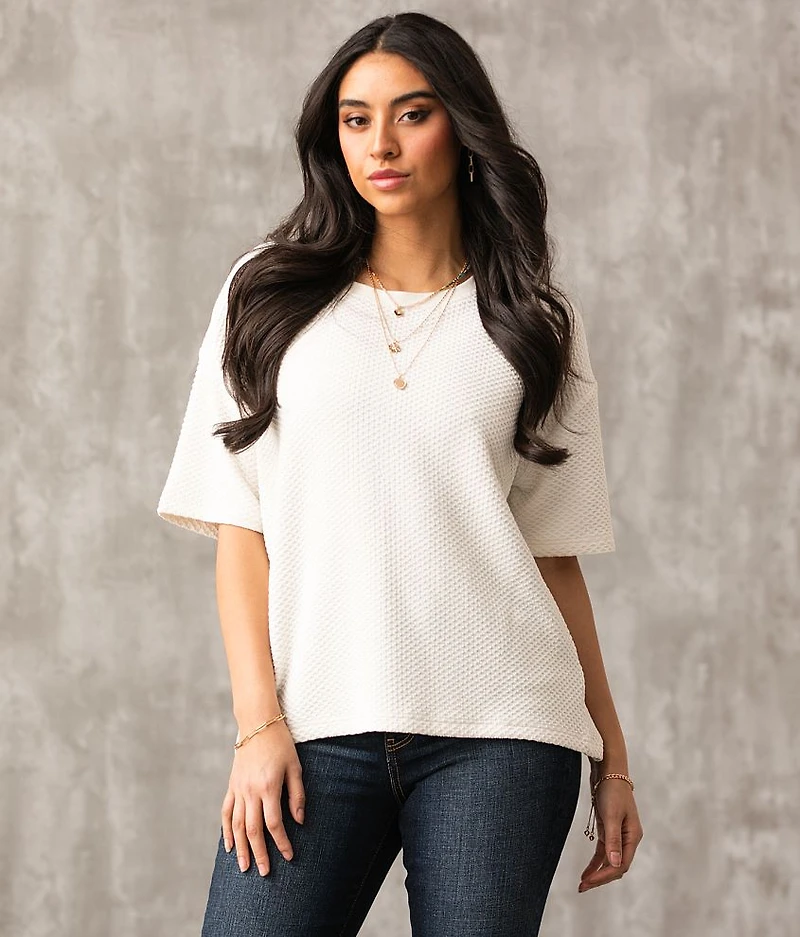 Tulip Back Waffle Top
