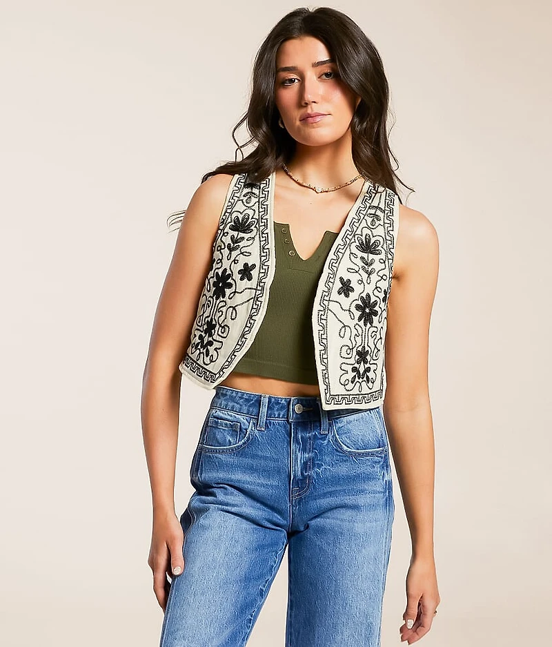 Floral Quilted Vest