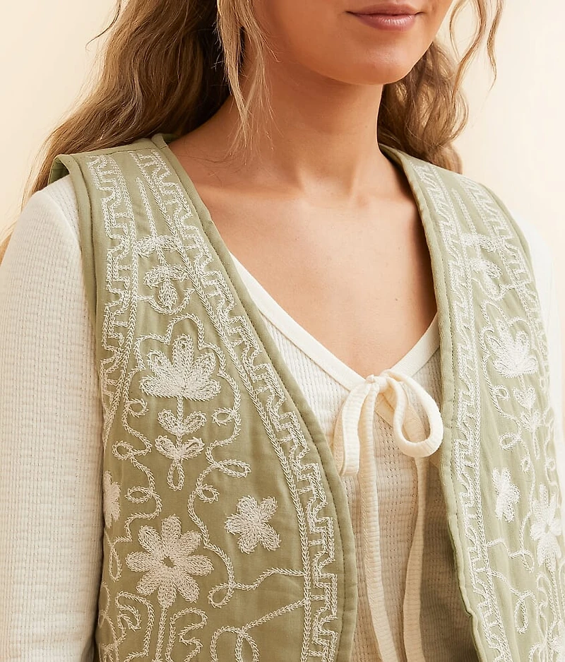 Floral Quilted Vest