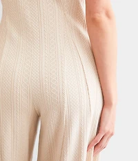 Wide Leg Patterned Jumpsuit