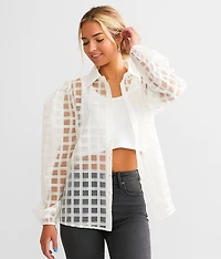 Sheer Lattice Blouse