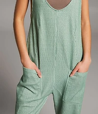 Striped Overall Jumpsuit