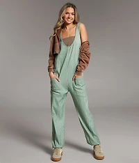 Striped Overall Jumpsuit