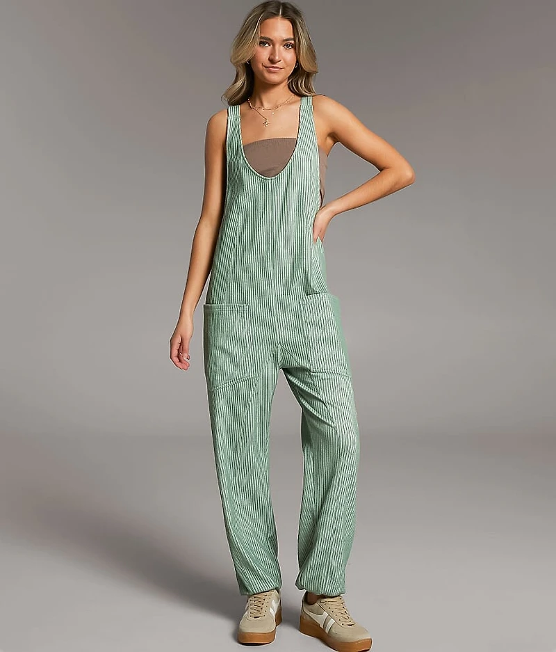Striped Overall Jumpsuit