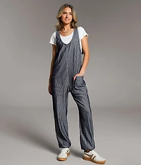 Striped Overall Jumpsuit