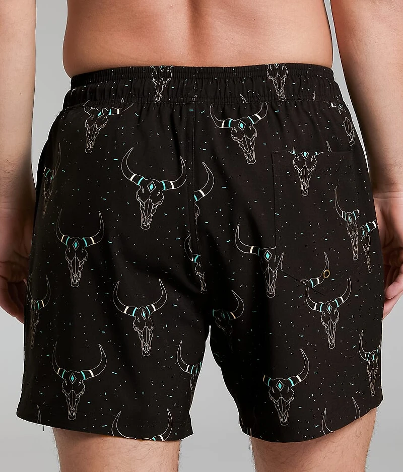 Longhorn Volley Stretch Swim Trunks