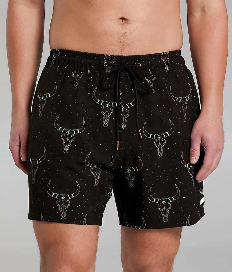 Longhorn Volley Stretch Swim Trunks